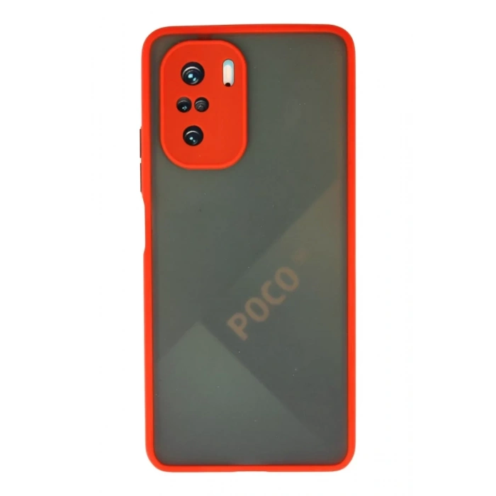 Xiaomi Poco F3 Kılıf Montreal Silikon Kapak - Kırmızı