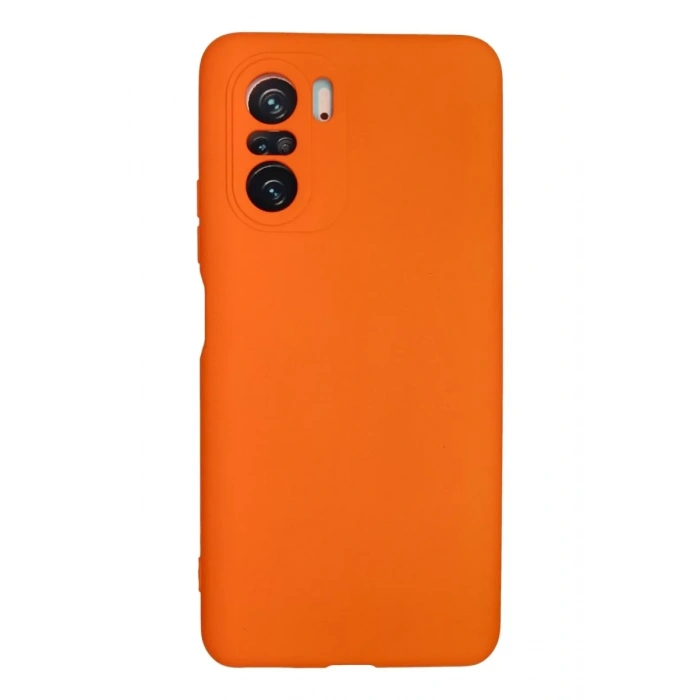 Xiaomi Poco F3 Kılıf Nano içi Kadife Silikon - Turuncu