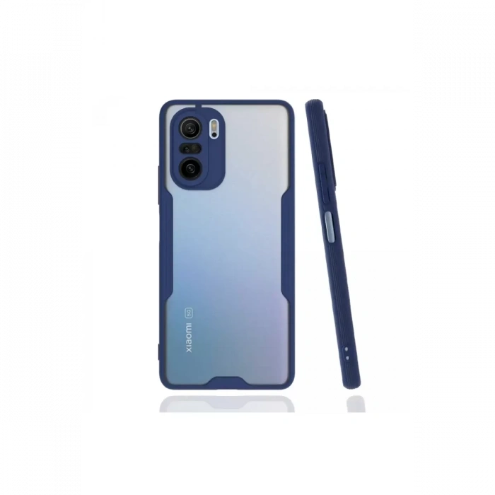 Xiaomi Poco F3 Kılıf Platin Silikon - Lacivert