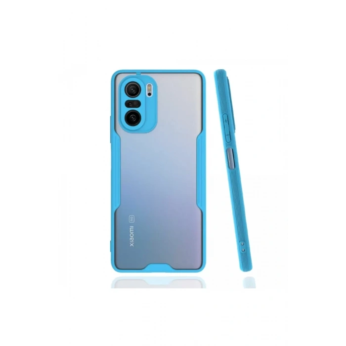 Xiaomi Poco F3 Kılıf Platin Silikon - Mavi