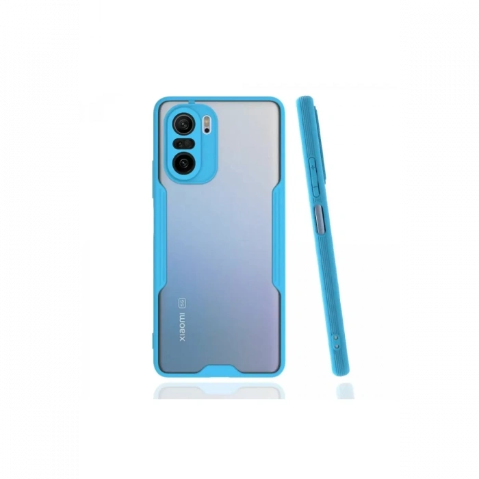 Xiaomi Poco F3 Kılıf Platin Silikon - Mavi