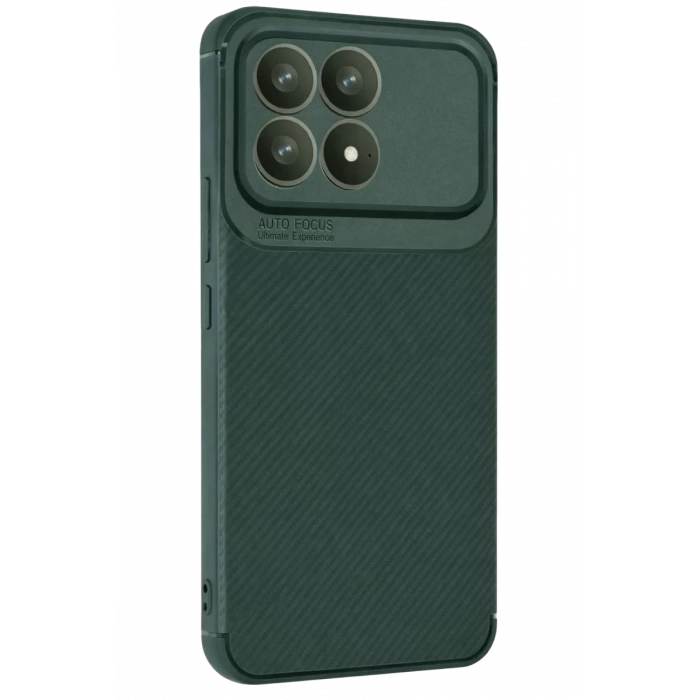 Xiaomi Poco F8 Pro Auto Focus Karbon Kapak - Koyu Yeşil