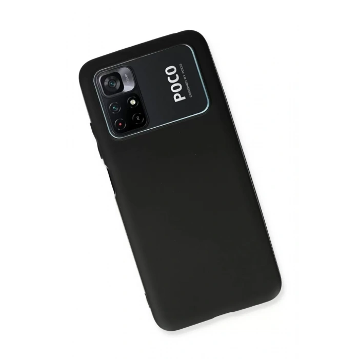 Xiaomi Poco M4 Pro 4G Kılıf First Silikon - Siyah