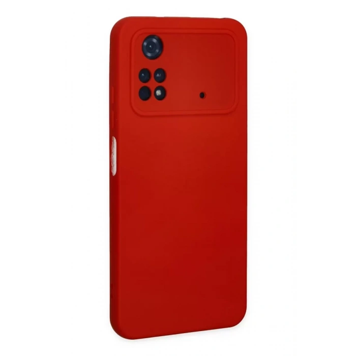 Xiaomi Poco M4 Pro 4G Kılıf Nano içi Kadife Silikon - Kırmızı