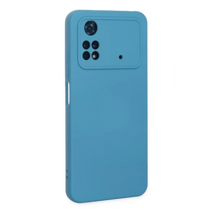 Xiaomi Poco M4 Pro 4G Kılıf Nano içi Kadife Silikon - Mavi
