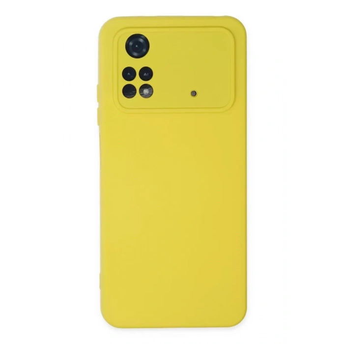 Xiaomi Poco M4 Pro 4G Kılıf Nano içi Kadife Silikon - Sarı