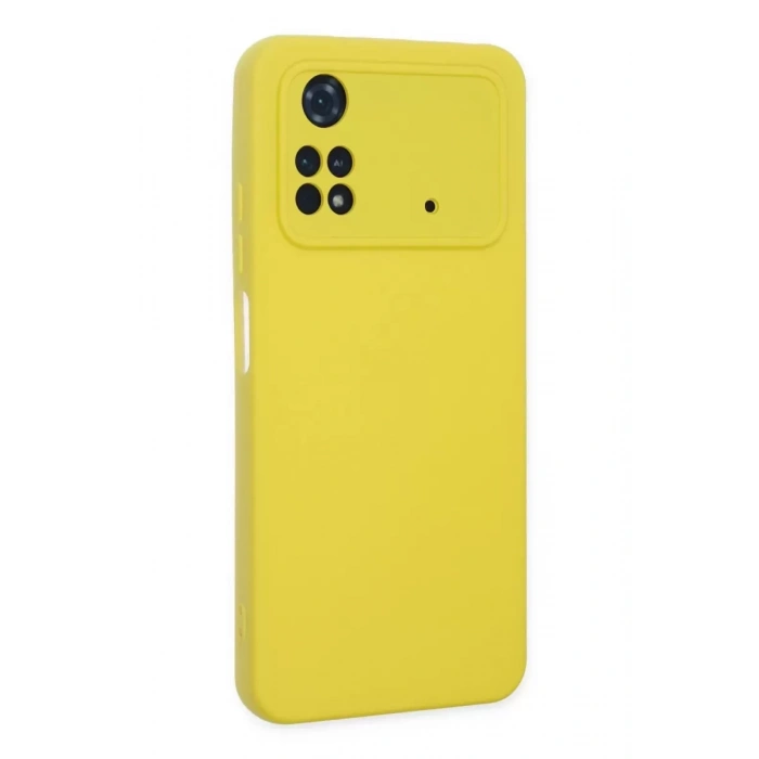Xiaomi Poco M4 Pro 4G Kılıf Nano içi Kadife Silikon - Sarı