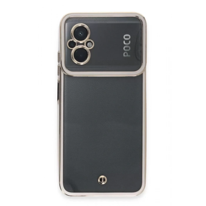 Xiaomi Poco M5 Kılıf Liva Lens Silikon - Beyaz