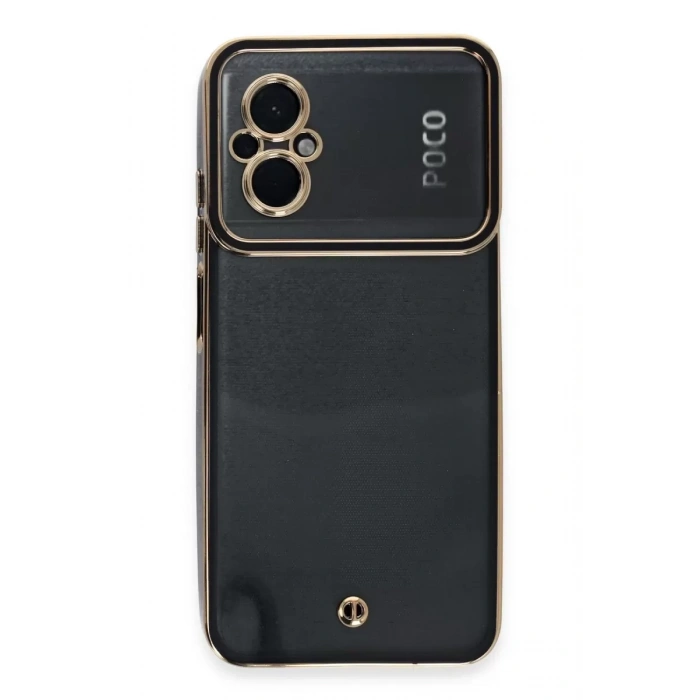 Xiaomi Poco M5 Kılıf Liva Lens Silikon - Siyah