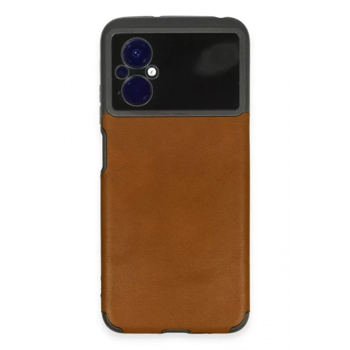 Xiaomi Poco M5 Kılıf Loop Deri Silikon - Kahverengi