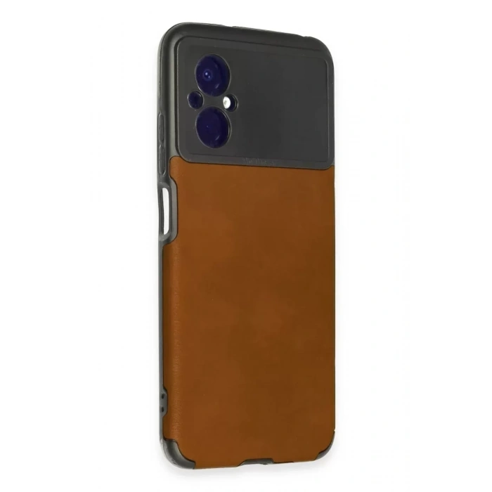 Xiaomi Poco M5 Kılıf Loop Deri Silikon - Kahverengi