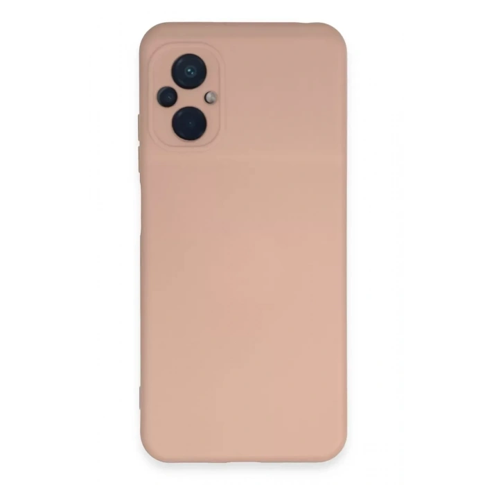 Xiaomi Poco M5 Kılıf Nano içi Kadife Silikon - Pudra
