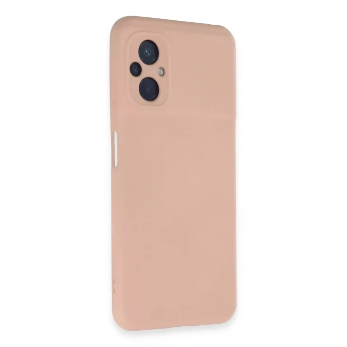 Xiaomi Poco M5 Kılıf Nano içi Kadife Silikon - Pudra