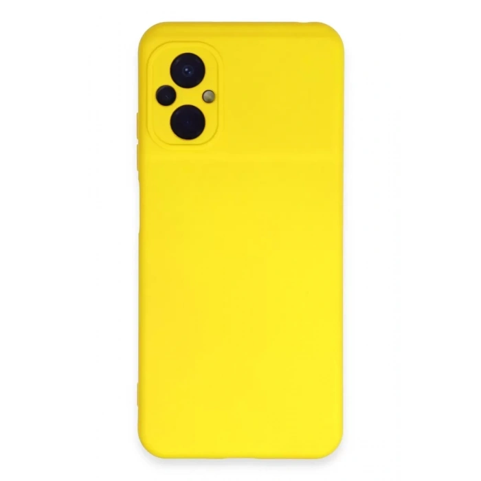 Xiaomi Poco M5 Kılıf Nano içi Kadife Silikon - Sarı