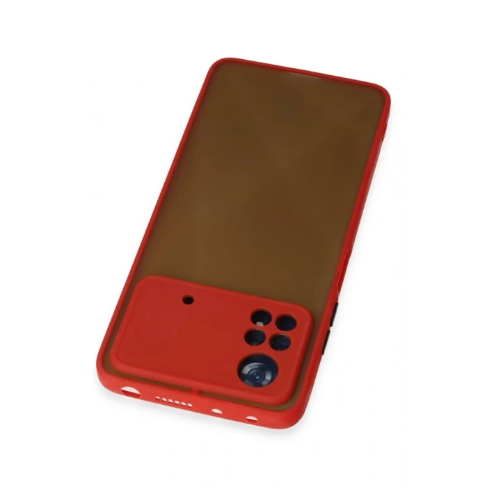 Xiaomi Poco X4 Pro 5G Kılıf Montreal Silikon Kapak - Kırmızı