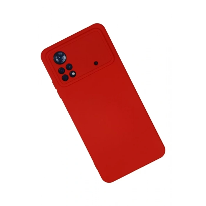 Xiaomi Poco X4 Pro 5G Kılıf Nano içi Kadife Silikon - Kırmızı