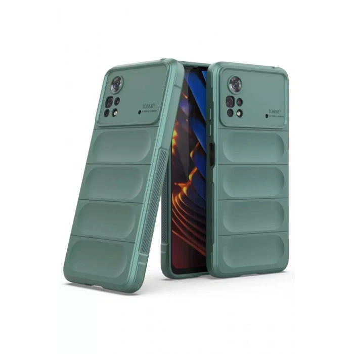 Xiaomi Poco X4 Pro 5G Kılıf Optimum Silikon - Koyu Yeşil