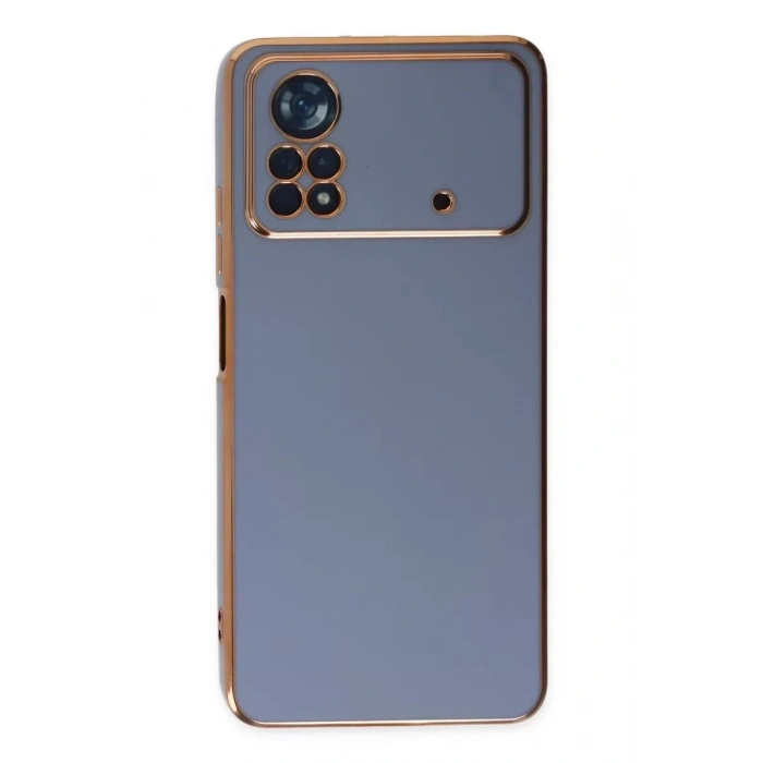 Xiaomi Poco X4 Pro 5G Kılıf Volet Silikon - Mavi