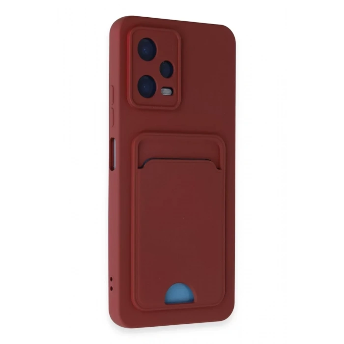 Xiaomi Poco X5 5G Kılıf Kelvin Kartvizitli Silikon - Bordo