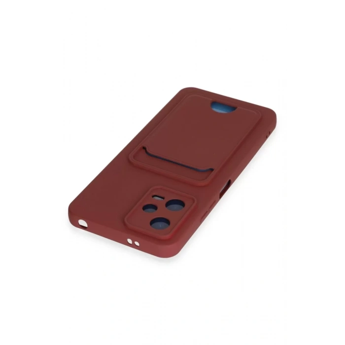 Xiaomi Poco X5 5G Kılıf Kelvin Kartvizitli Silikon - Bordo