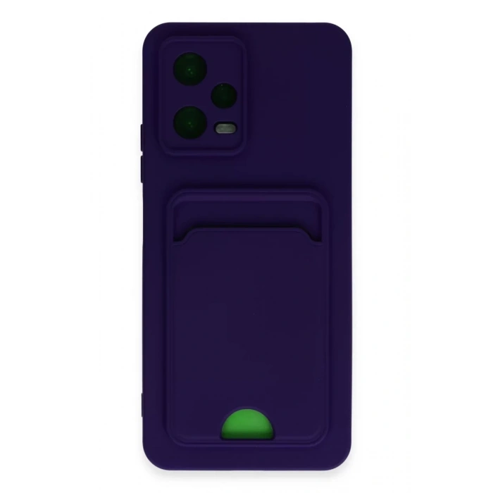 Xiaomi Poco X5 5G Kılıf Kelvin Kartvizitli Silikon - Derin Mor