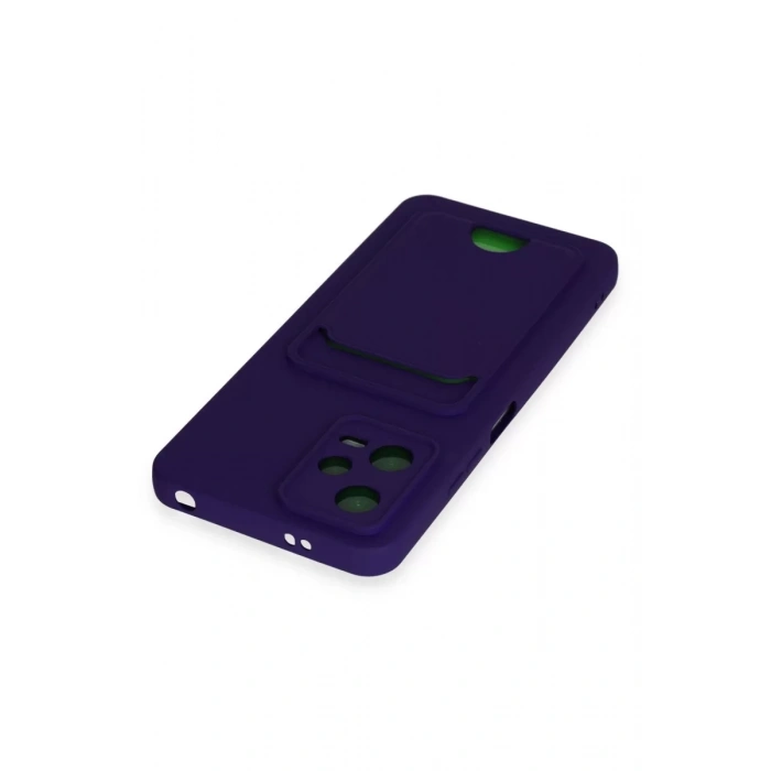 Xiaomi Poco X5 5G Kılıf Kelvin Kartvizitli Silikon - Derin Mor