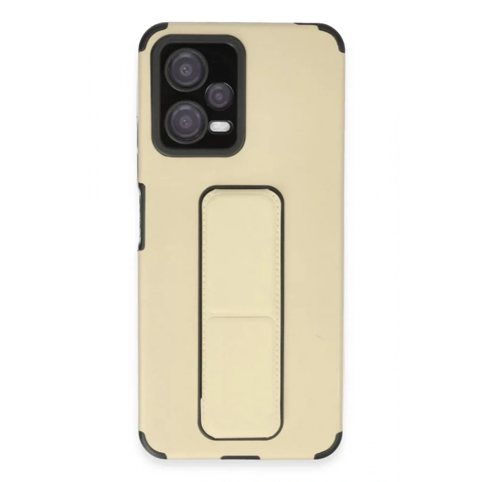 Xiaomi Poco X5 5G Kılıf Mega Standlı Silikon - Gold