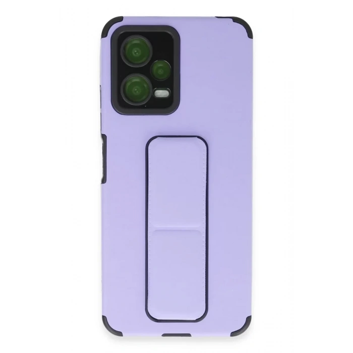 Xiaomi Poco X5 5G Kılıf Mega Standlı Silikon - Lila