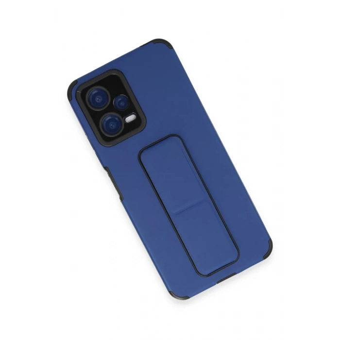 Xiaomi Poco X5 5G Kılıf Mega Standlı Silikon - Mavi