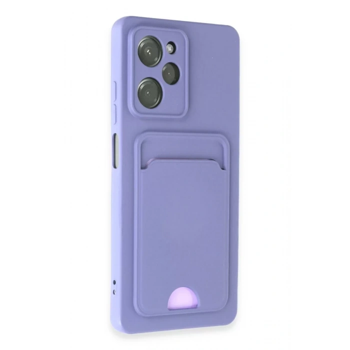 Xiaomi Poco X5 Pro 5G Kılıf Kelvin Kartvizitli Silikon - Lila