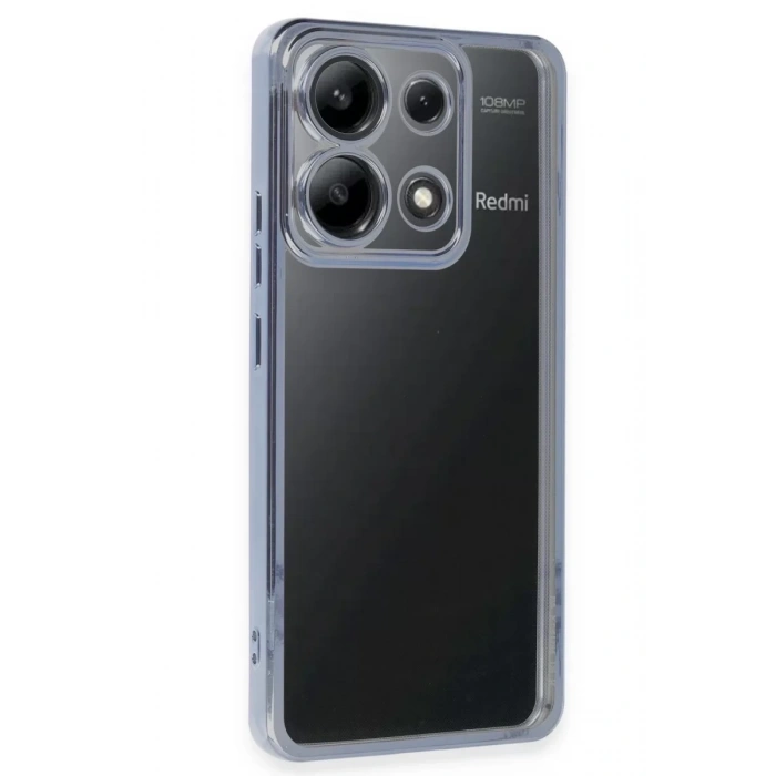 Xiaomi Poco X6 Kılıf Lensli Silikon - Açık Mavi