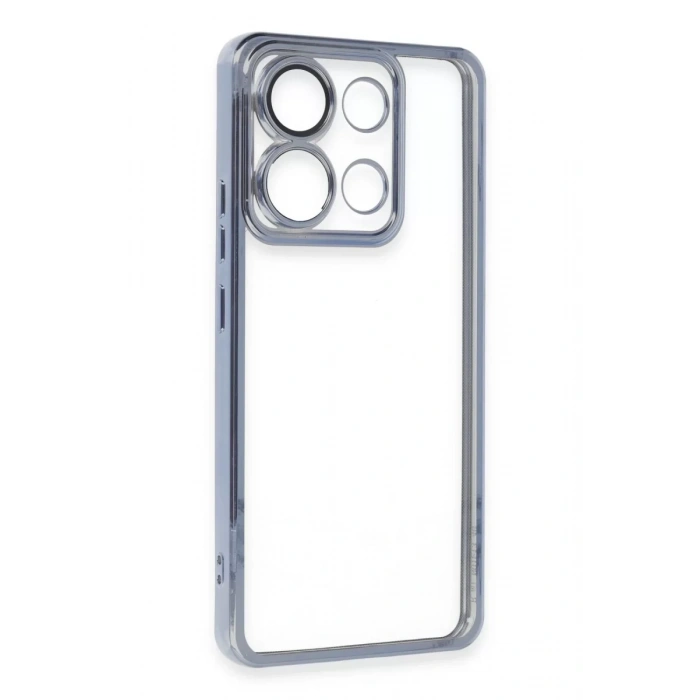 Xiaomi Poco X6 Kılıf Lensli Silikon - Açık Mavi
