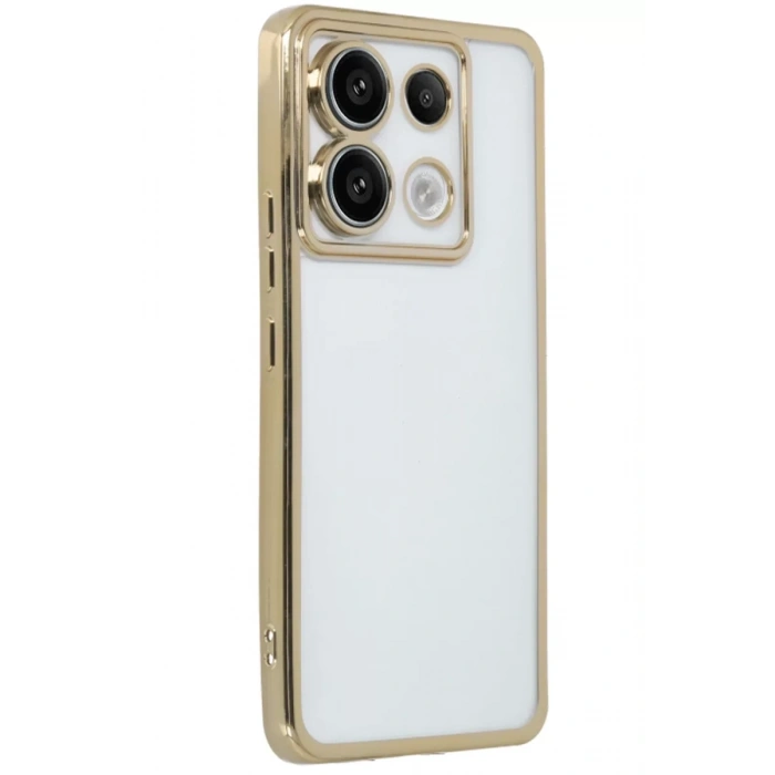 Xiaomi Poco X6 Kılıf Lensli Silikon - Gold