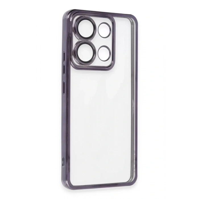Xiaomi Poco X6 Kılıf Lensli Silikon - Mor