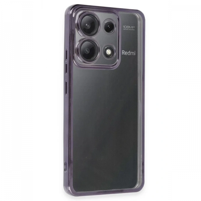 Xiaomi Poco X6 Kılıf Lensli Silikon - Mor
