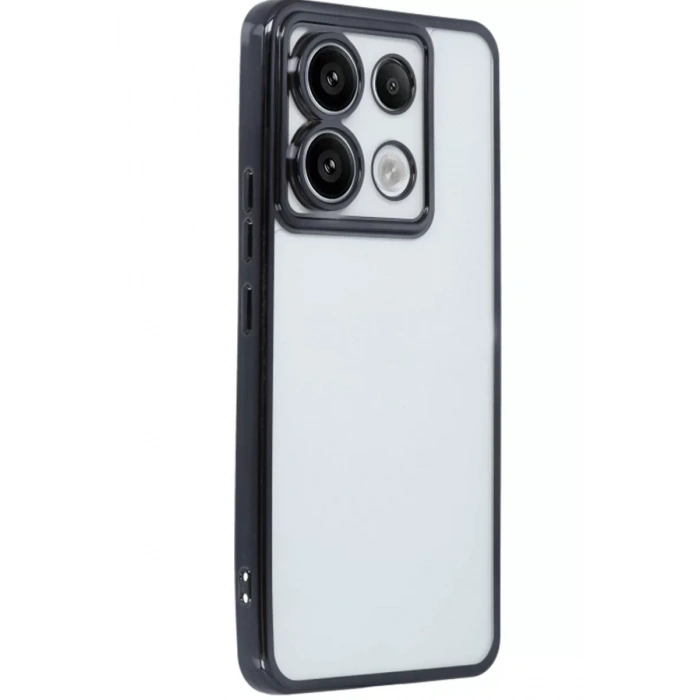 Xiaomi Poco X6 Kılıf Lensli Silikon - Siyah