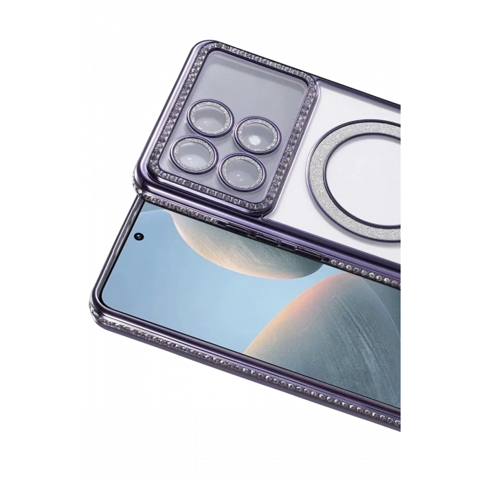Xiaomi Poco X6 Pro Joke Simli Magneticsafe Kılıf - Derin Mor