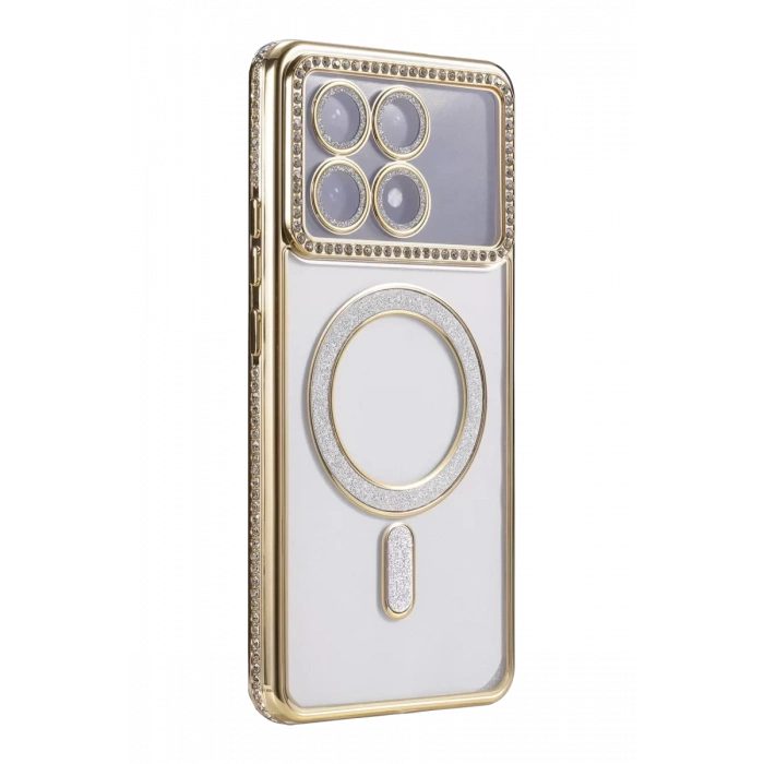 Xiaomi Poco X6 Pro Joke Simli Magneticsafe Kılıf - Gold