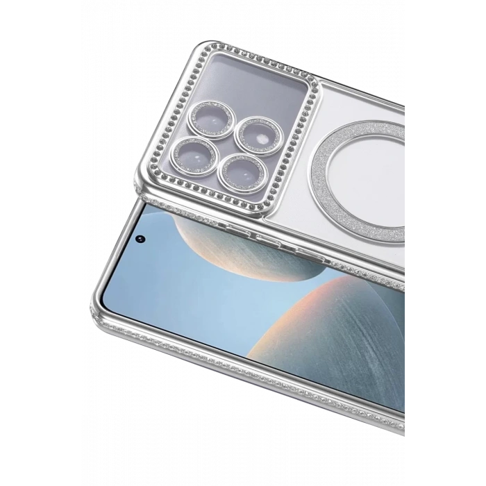 Xiaomi Poco X6 Pro Joke Simli Magneticsafe Kılıf - Gümüş