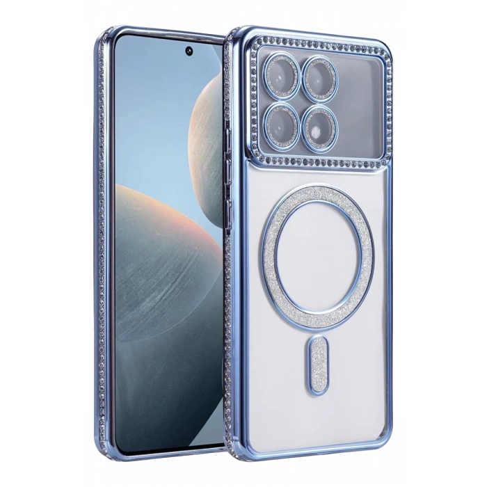 Xiaomi Poco X6 Pro Joke Simli Magneticsafe Kılıf - Mavi