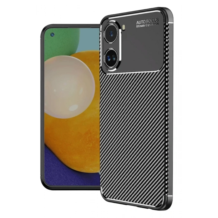 Xiaomi Poco X7 Pro Kılıf Auto Focus Karbon Kapak - Siyah