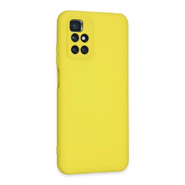 Xiaomi Redmi 10 2022 Kılıf Nano içi Kadife Silikon - Sarı