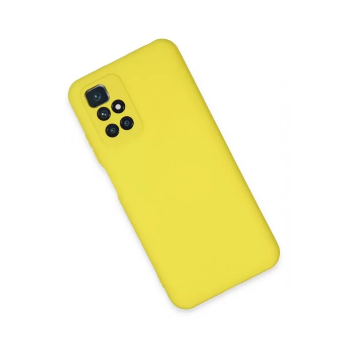 Xiaomi Redmi 10 2022 Kılıf Nano içi Kadife Silikon - Sarı