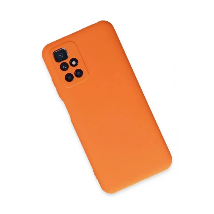 Xiaomi Redmi 10 2022 Kılıf Nano içi Kadife Silikon - Turuncu