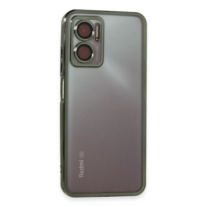 Xiaomi Redmi 10 5G Kılıf Lensli Silikon - Yeşil