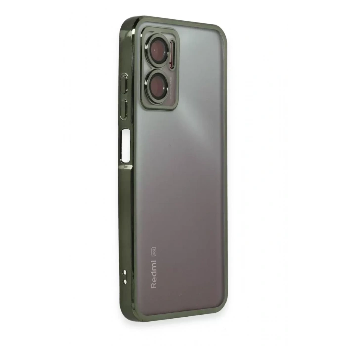 Xiaomi Redmi 10 5G Kılıf Lensli Silikon - Yeşil