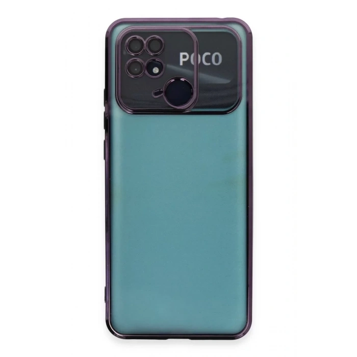 Xiaomi Redmi 10C Kılıf Lensli Silikon - Mor