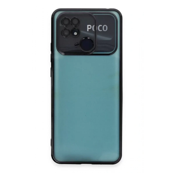 Xiaomi Redmi 10C Kılıf Lensli Silikon - Siyah