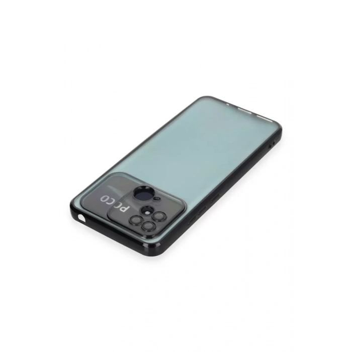 Xiaomi Redmi 10C Kılıf Lensli Silikon - Siyah