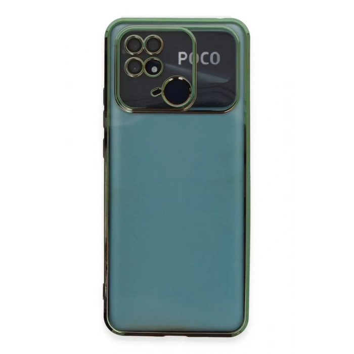 Xiaomi Redmi 10C Kılıf Lensli Silikon - Yeşil